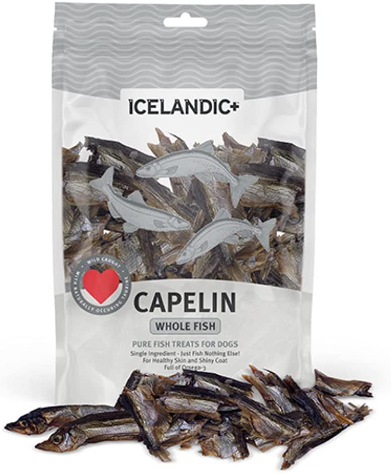 Icelandic+ Capelin Whole Fish Natural Dehydrated Cat and Dog Treats - 2.5 oz  