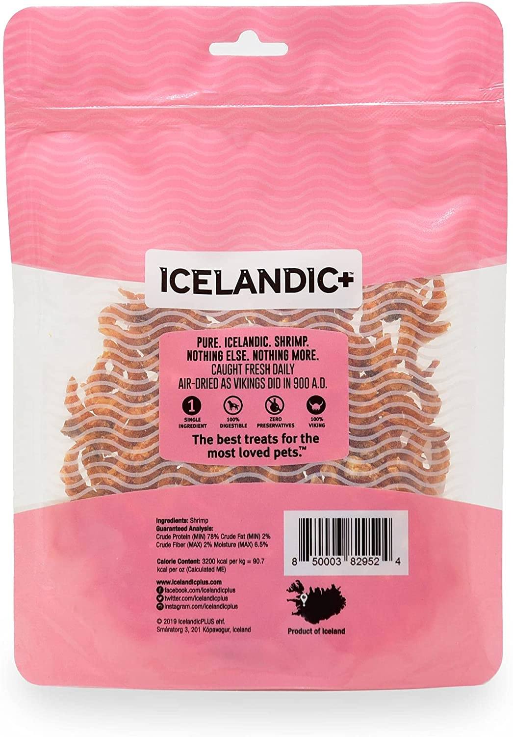 Icelandic+ Mini Shrimp Treats Natural Dehydrated Cat and Dog Treats - 2.5 oz  