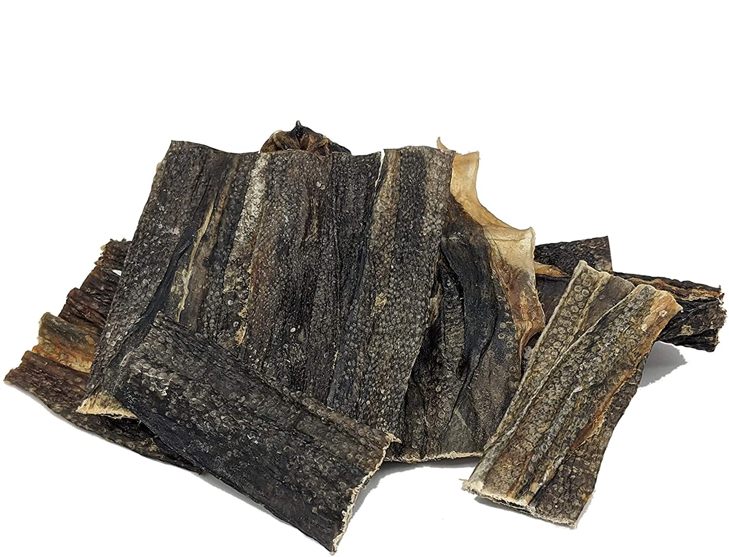 Icelandic+ Wolffish Skin Strips (Mixed Pieces) Natural Dehydrated Cat and Dog Treats - 12 oz  