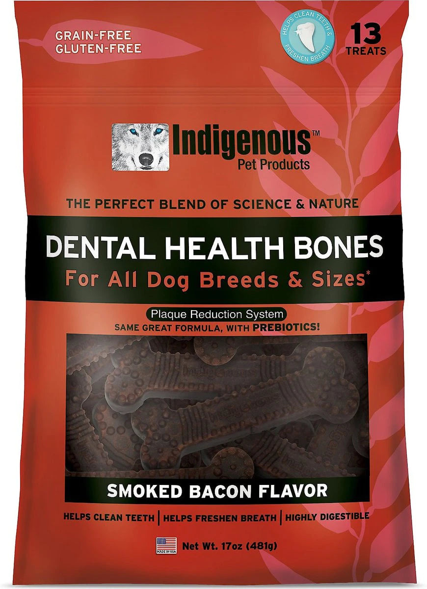 Indigenous Pet Products Smoked Bacon Dental Dog Chews - 17 oz (13 ct) Bag
