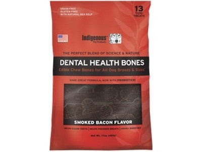 Indigenous Pet Products Smoked Bacon Dog Dental Care - 13.2 oz (40 ct) Bag  