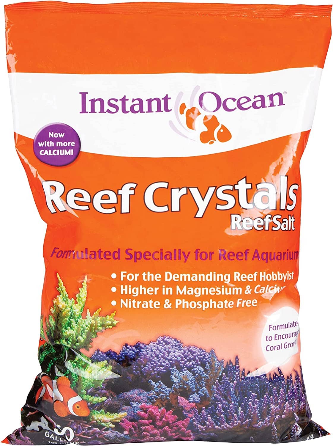 Instant Ocean Reef Crystals Reef Salt Box Aquarium Marine Salt - 50 Gal