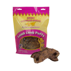 Jones Natural Chews Sliced Lamb Lung Puffs Natural Dog Treats - 8 oz - 12 Count
