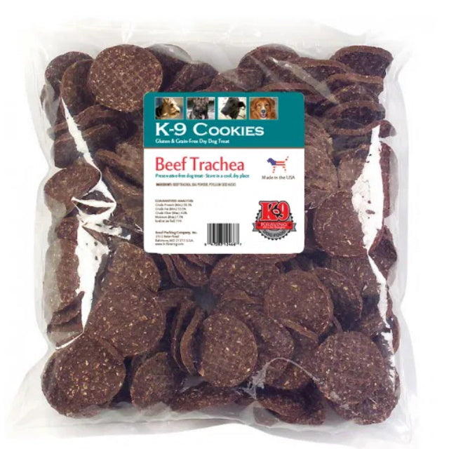 K-9 Kraving Treats Canine Cookie - Beef Trachea Baked Dog Treats - Case of 5 lb