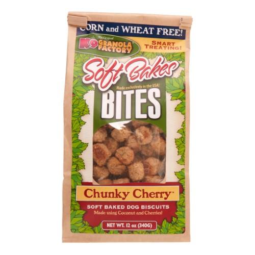 K9 Granola Granola Soft Bakes BITES Chunky Cherry with Coconut & Cherries 12oz Baked Dog Treats -