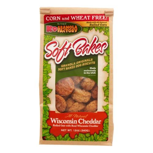 K9 Granola Granola Soft Bakes Wisconsin Cheddar Crunchy Dog Treats - 12oz
