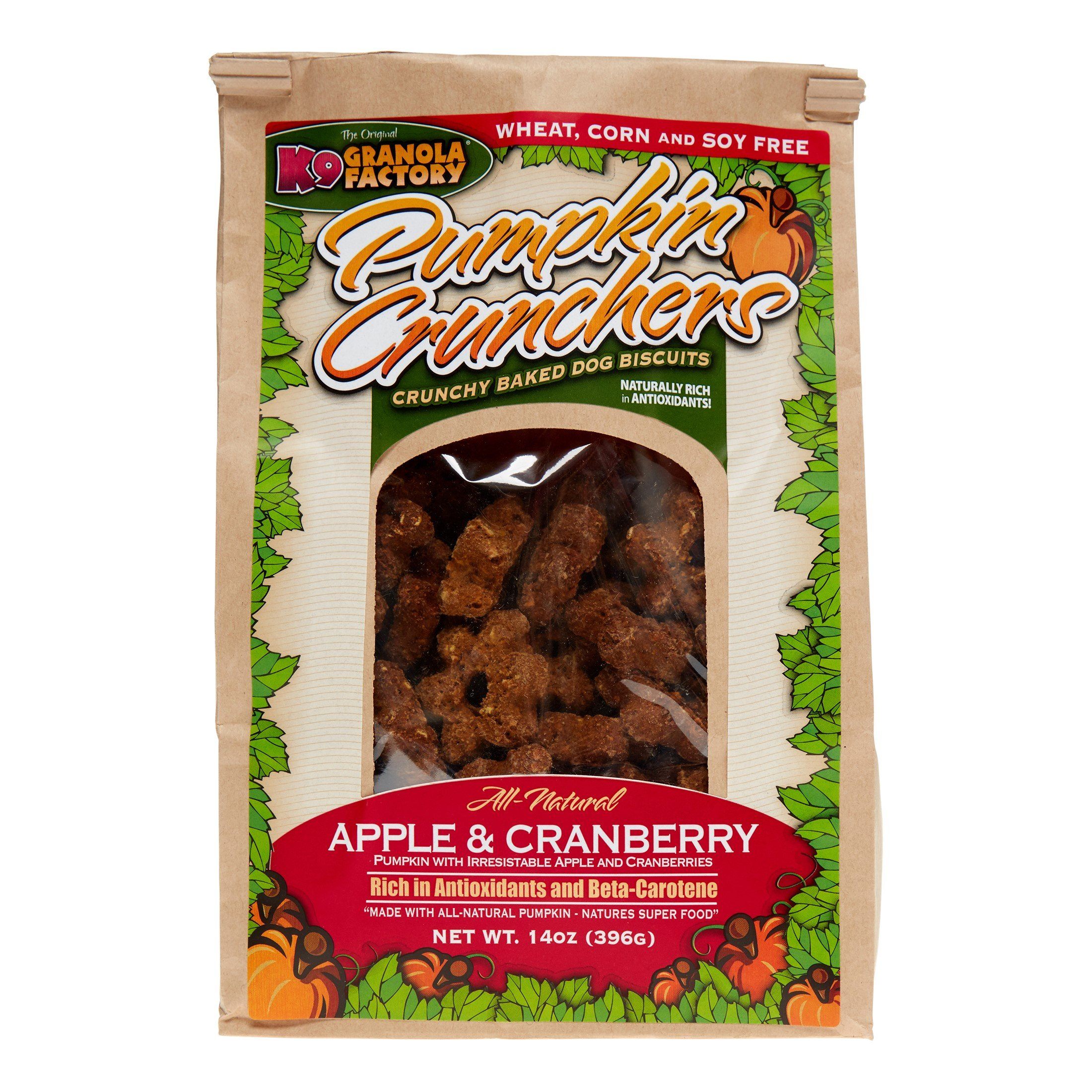 K9 Granola Pumpkin Crunchers Apple & Cranberry Crunchy Dog Treats - 14oz