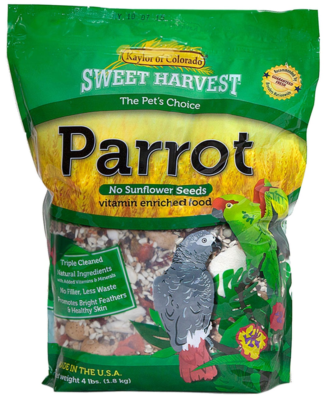 Kaylor of Colorado Parrot with o Sunflower Sweet Harvest Bird Food - 2 lb Bag