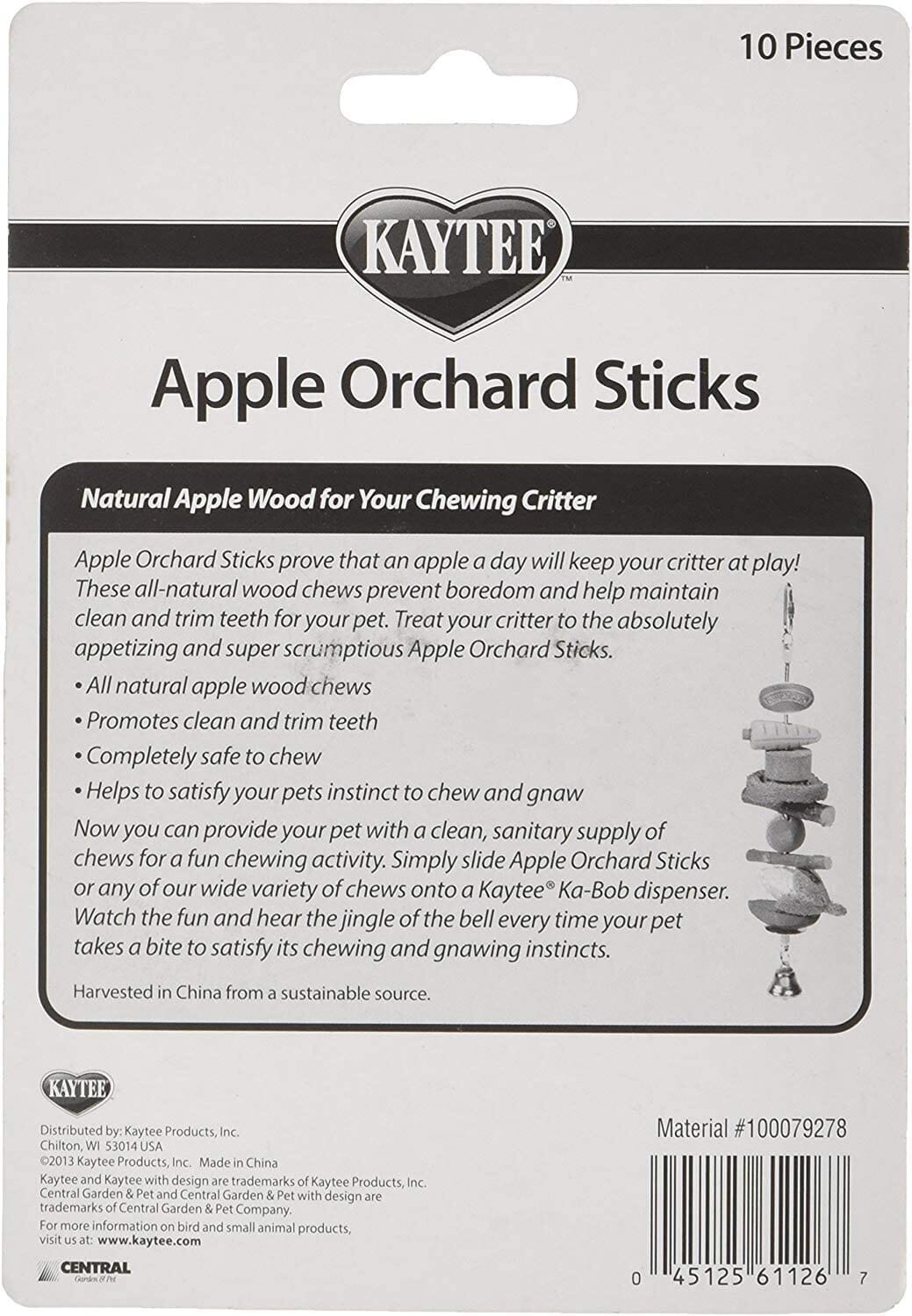 Kaytee Apple Orchard Sticks - 10 pk