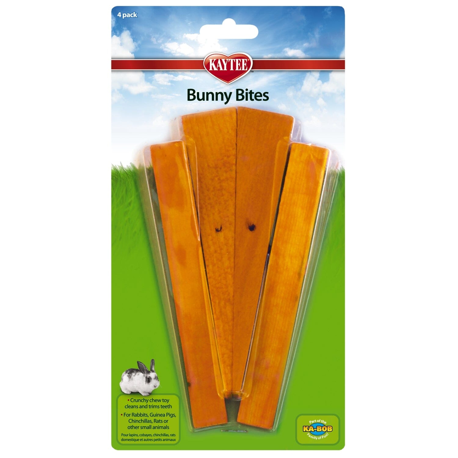 Kaytee Bunny Bites, Carrot Toys - 4 Pack