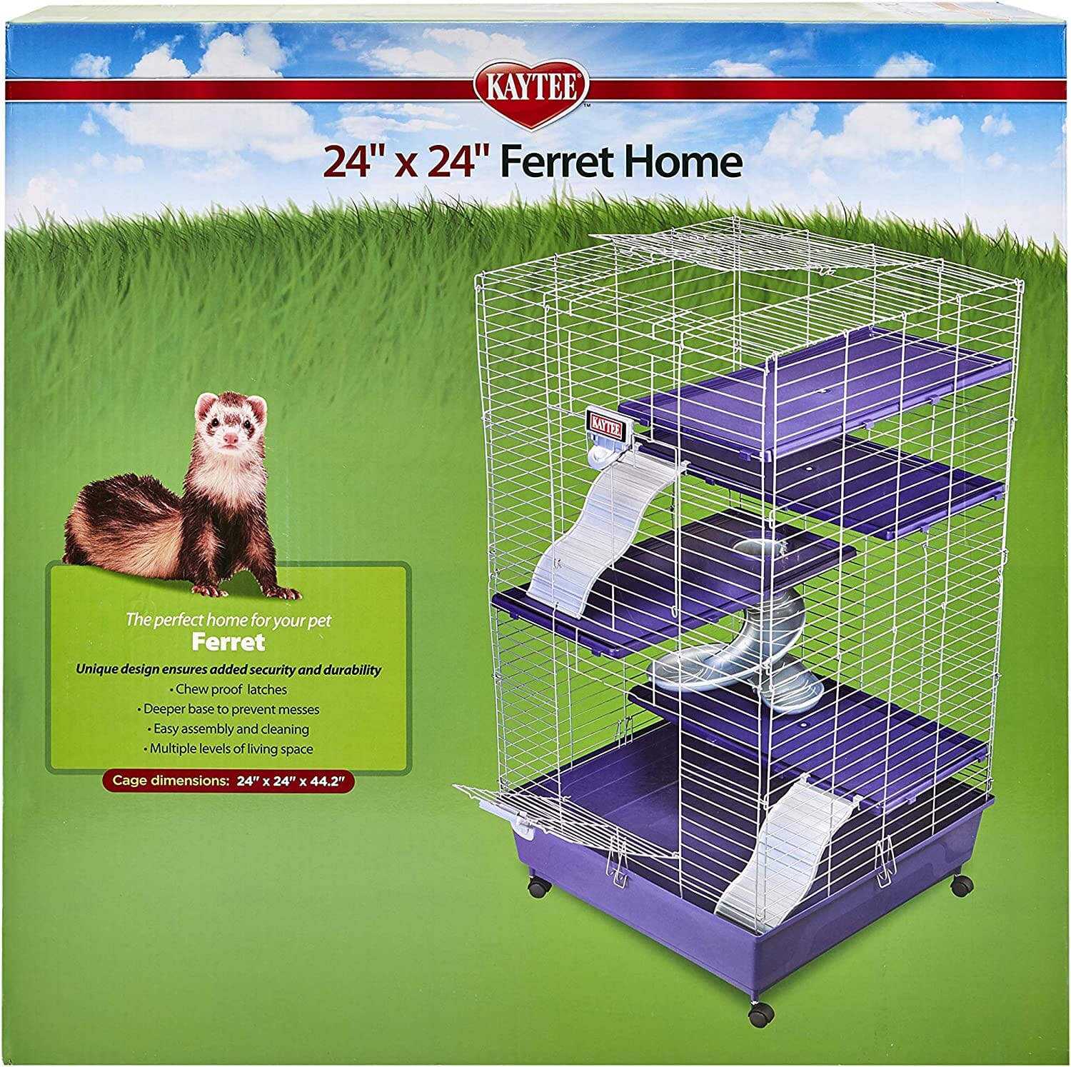 Kaytee Deluxe Multi-Level Home With Casters - 24 in X 24 in