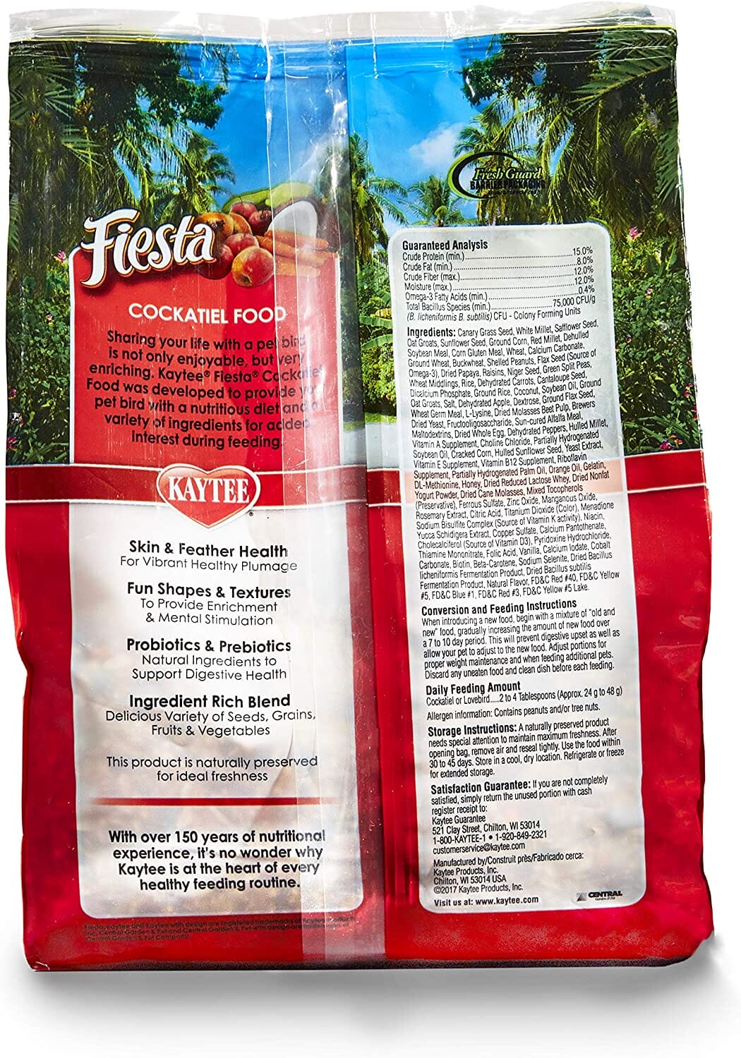 Kaytee Fiesta Cockatiel Food - 2.5 lb