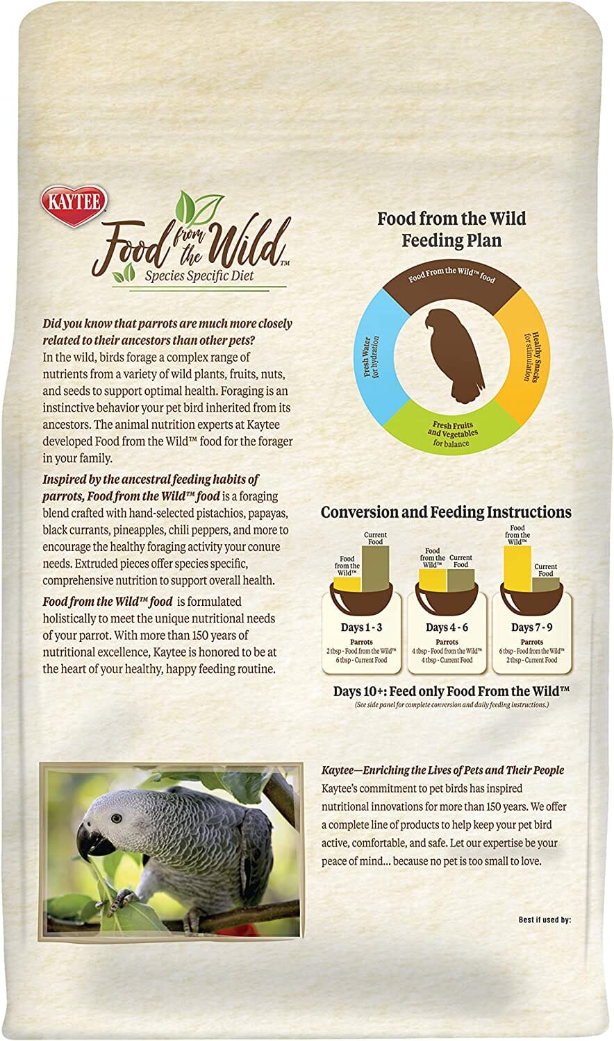 Kaytee Food from the Wild Parrot - 2.5 lb