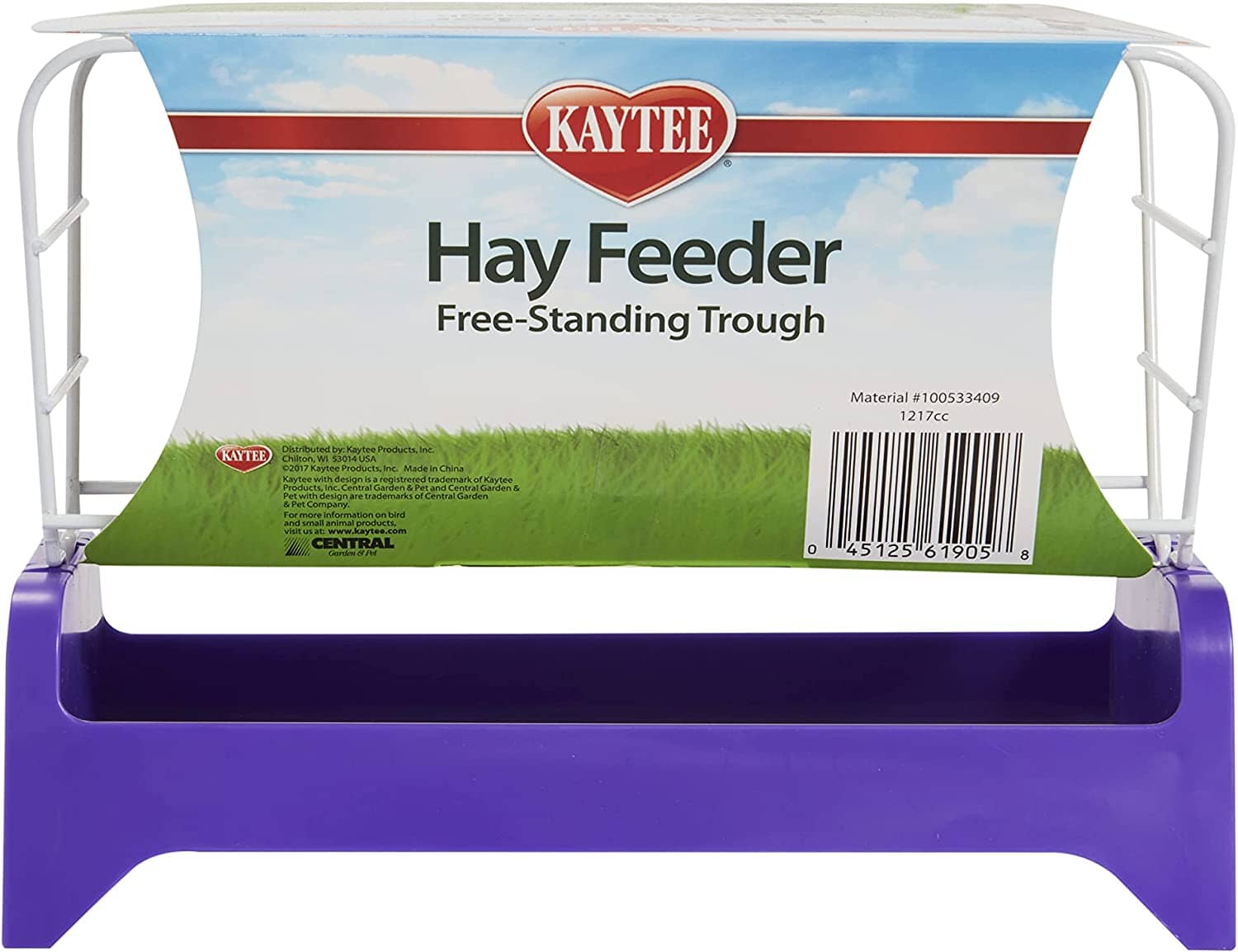 Kaytee Free Standing Trough Hay Feeder Assorted - 7 in  