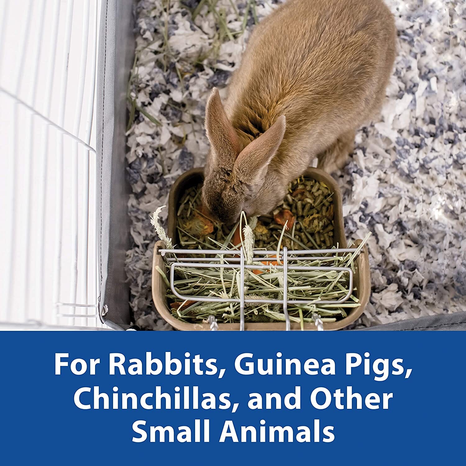 Kaytee Hay & Food Bin Feeder With Quick Locks - 5.75 in X 6 in X 7 in