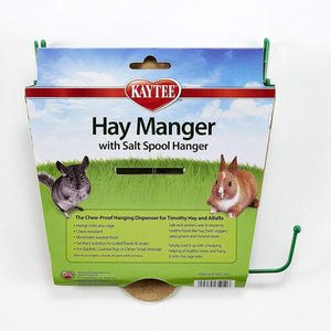 Kaytee Hay Manger Feeder With Salt Hanger Assorted - 4 in X 8 in X 7.25 in