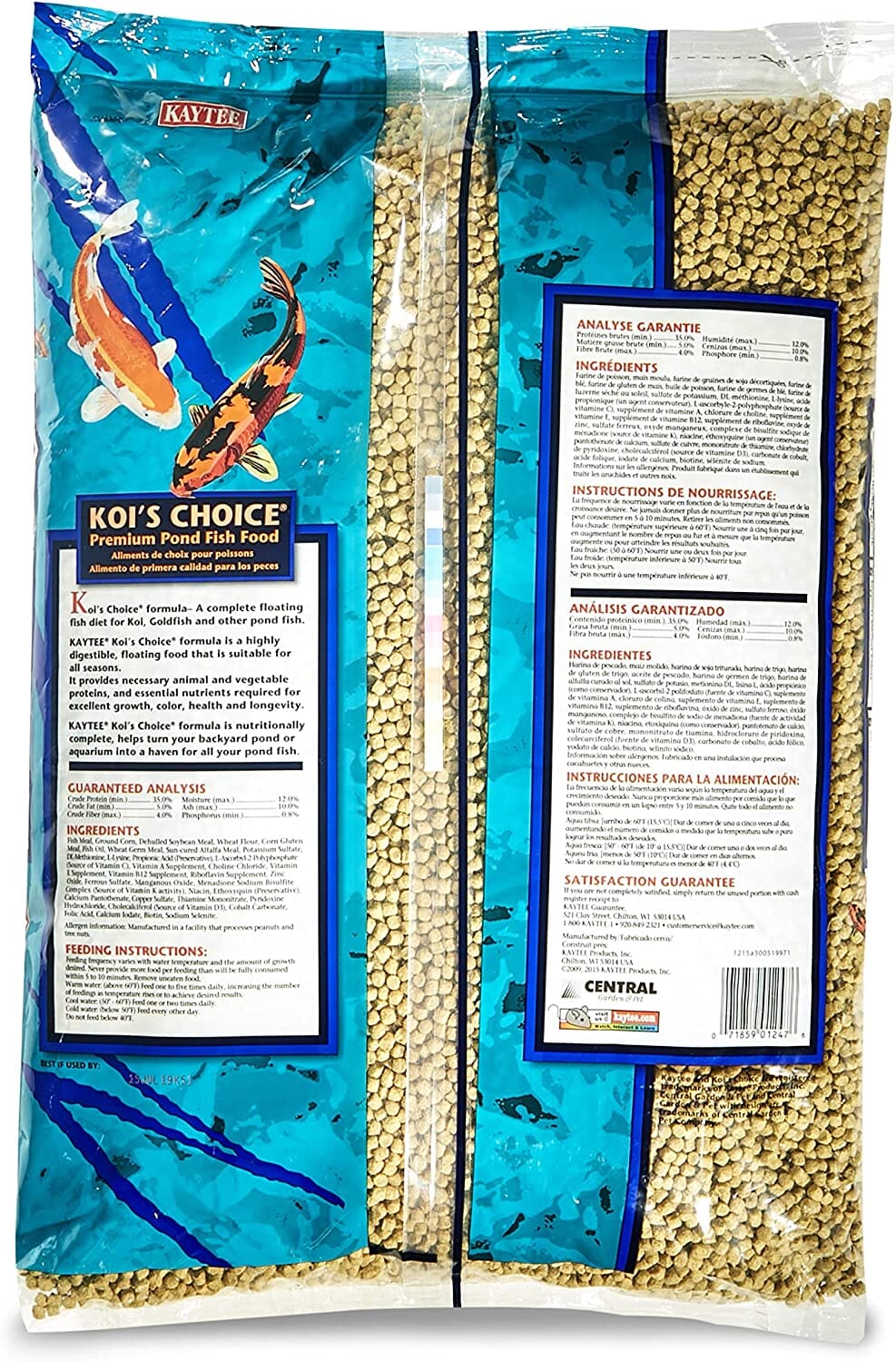 Kaytee Koi's Choice Koi Floating Fish Food - 10 Lb Bag
