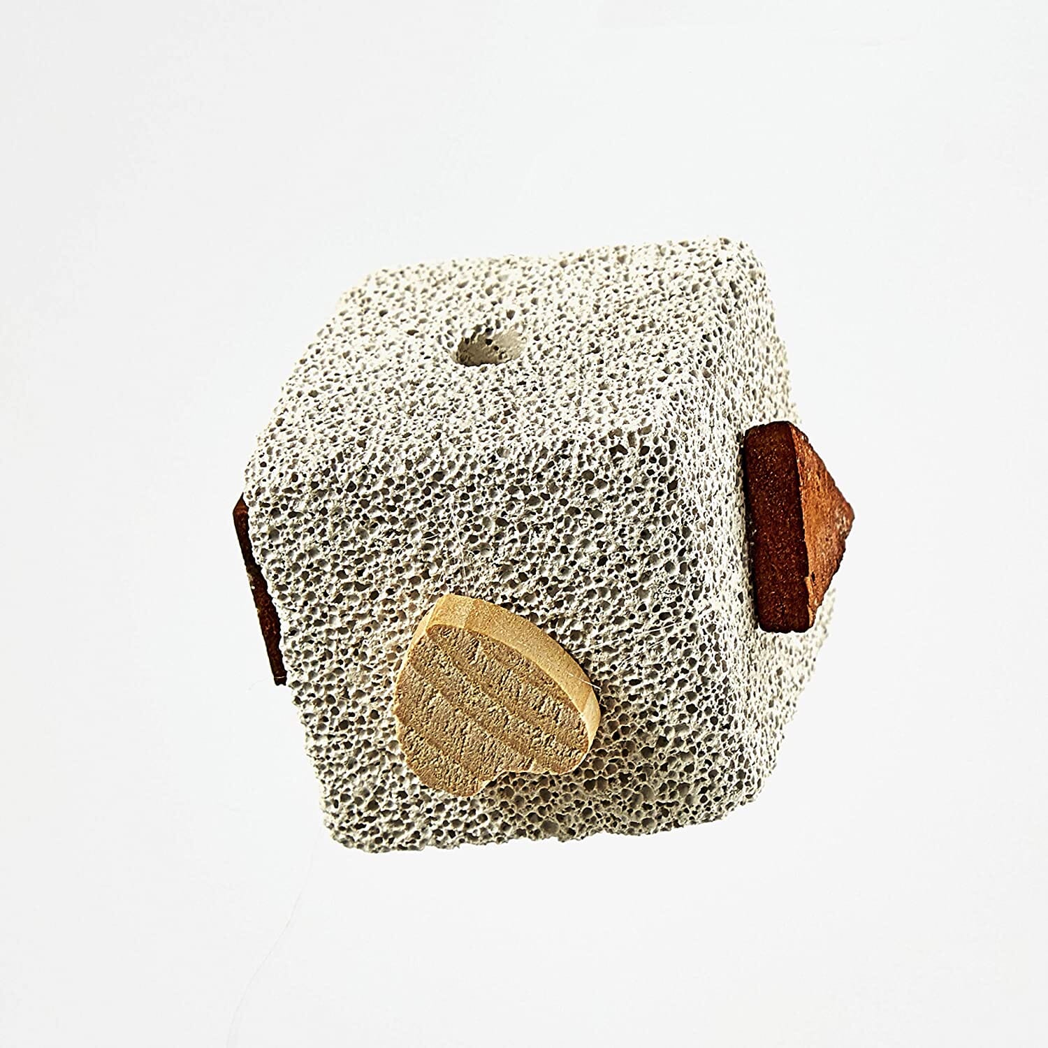 Kaytee Lava Block With Wood Chews - 2.5 in X 2.5 in X 5 in