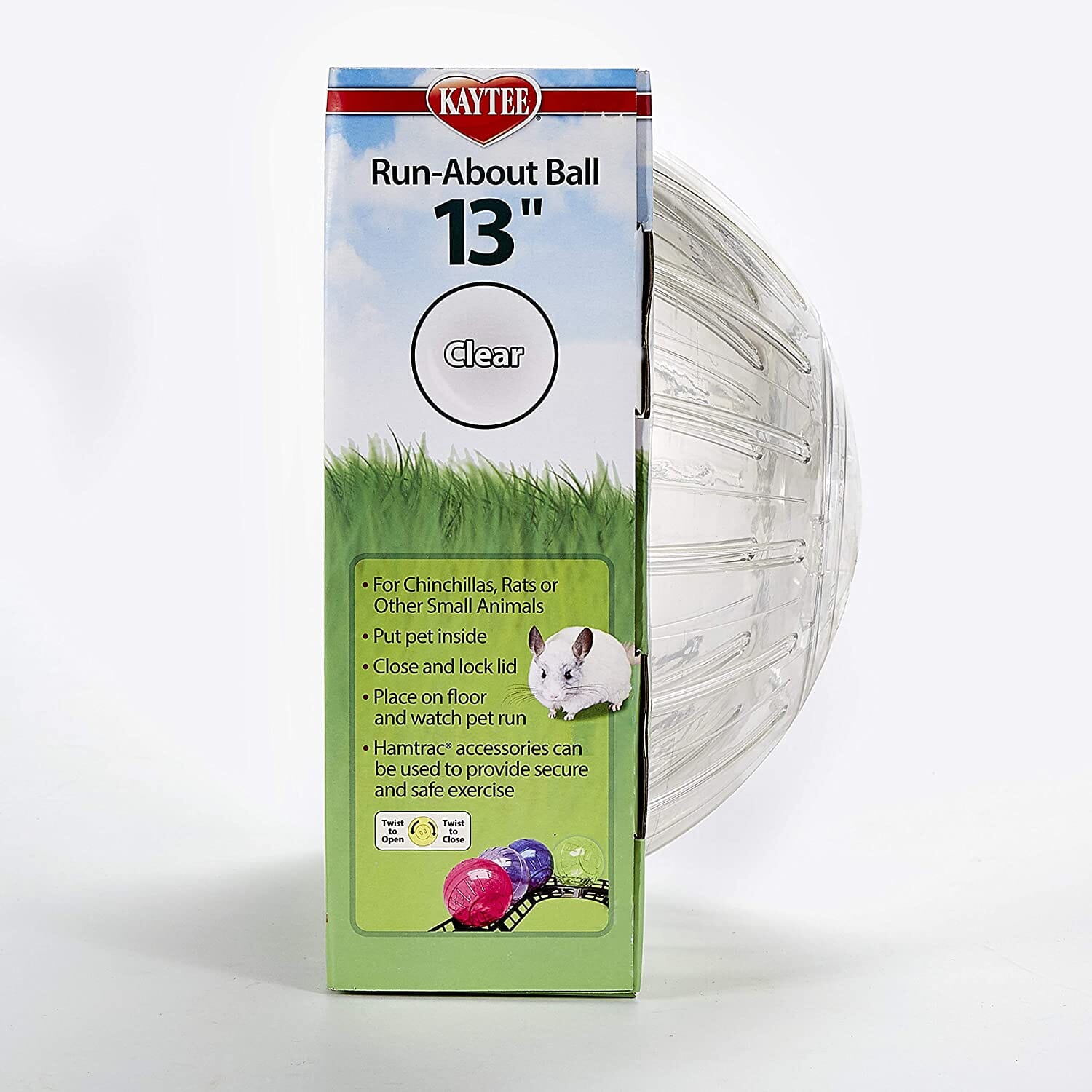 Kaytee Mega Run-About 13" Exercise Ball Clear - 13 in Diameter