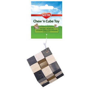 Kaytee Natural Chew-N-Cube Toy For Small Animals - 2.25 in X 2.25 in X 5.75 in