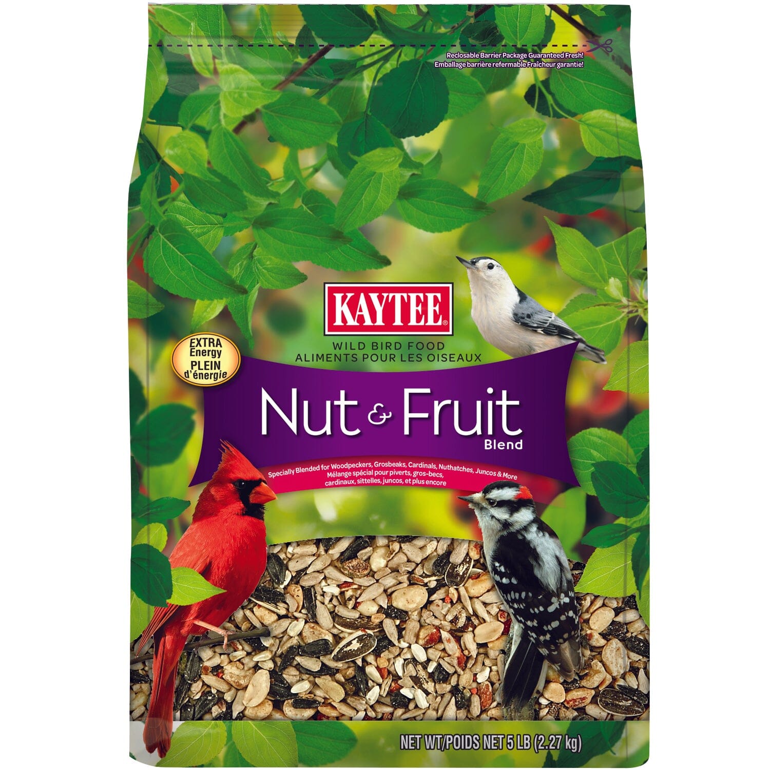 Kaytee Nut & Fruit Blend Food Stand-up Bag - 5 lb