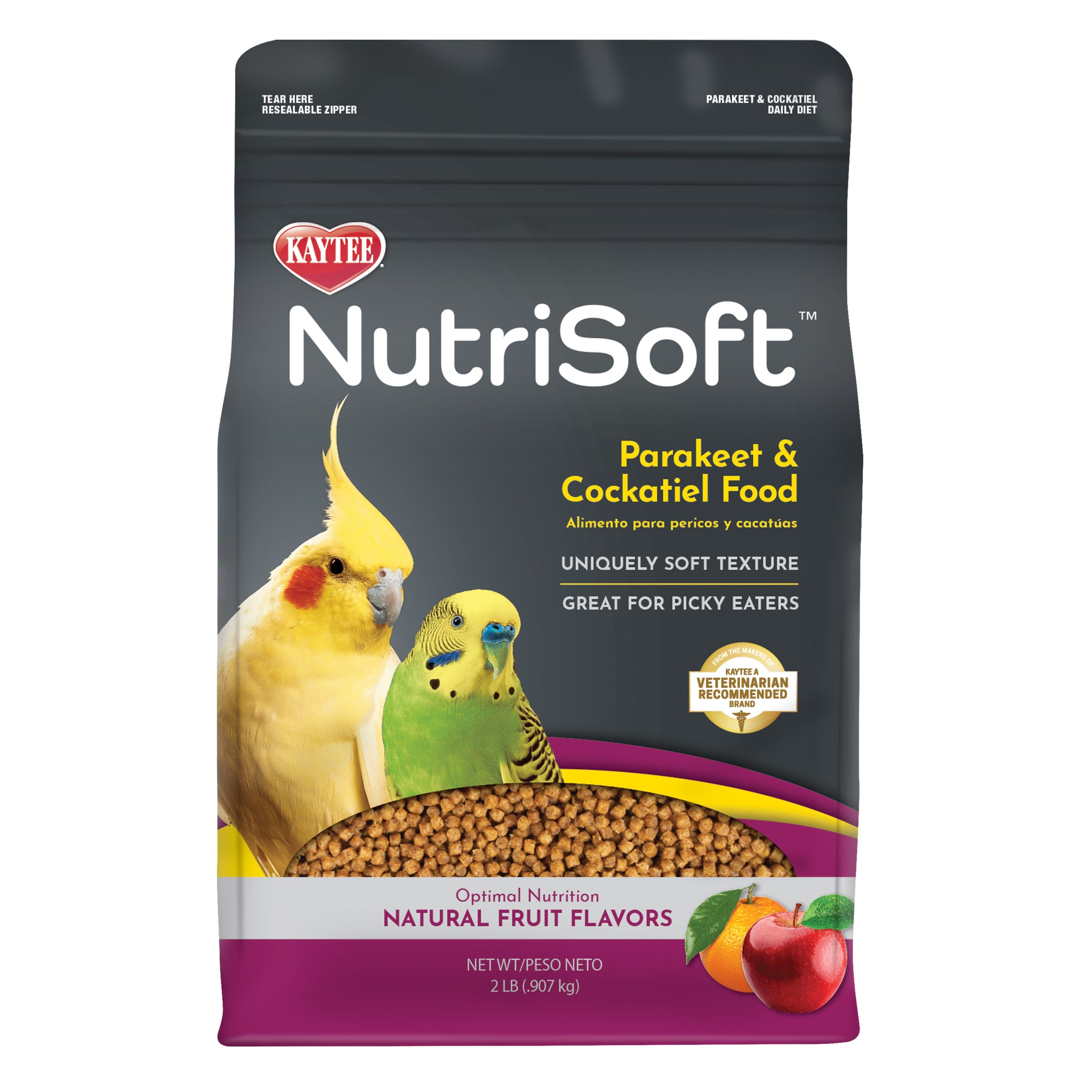 Kaytee NutriSoft Parakeet and Cockatiel Pet Bird Food - 2 lb