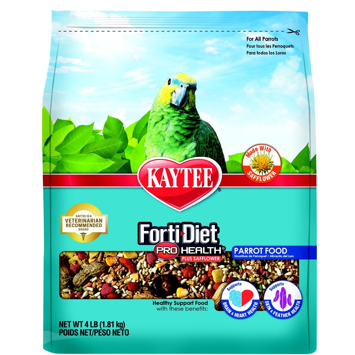 Kaytee Pro Health with Safflower Parrot Food - 4 lb