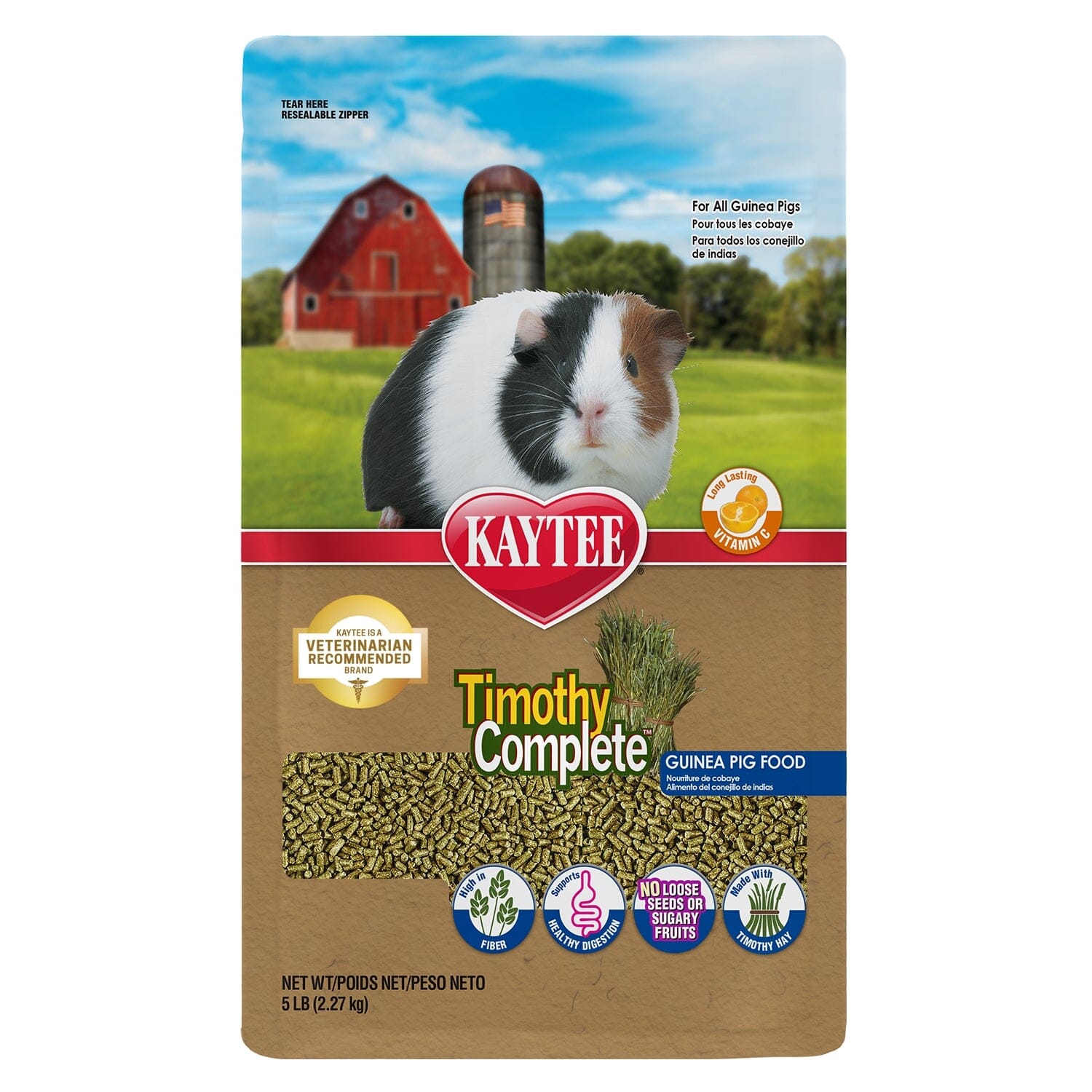 Kaytee Timothy Complete Guinea Pig Food - 5 lb