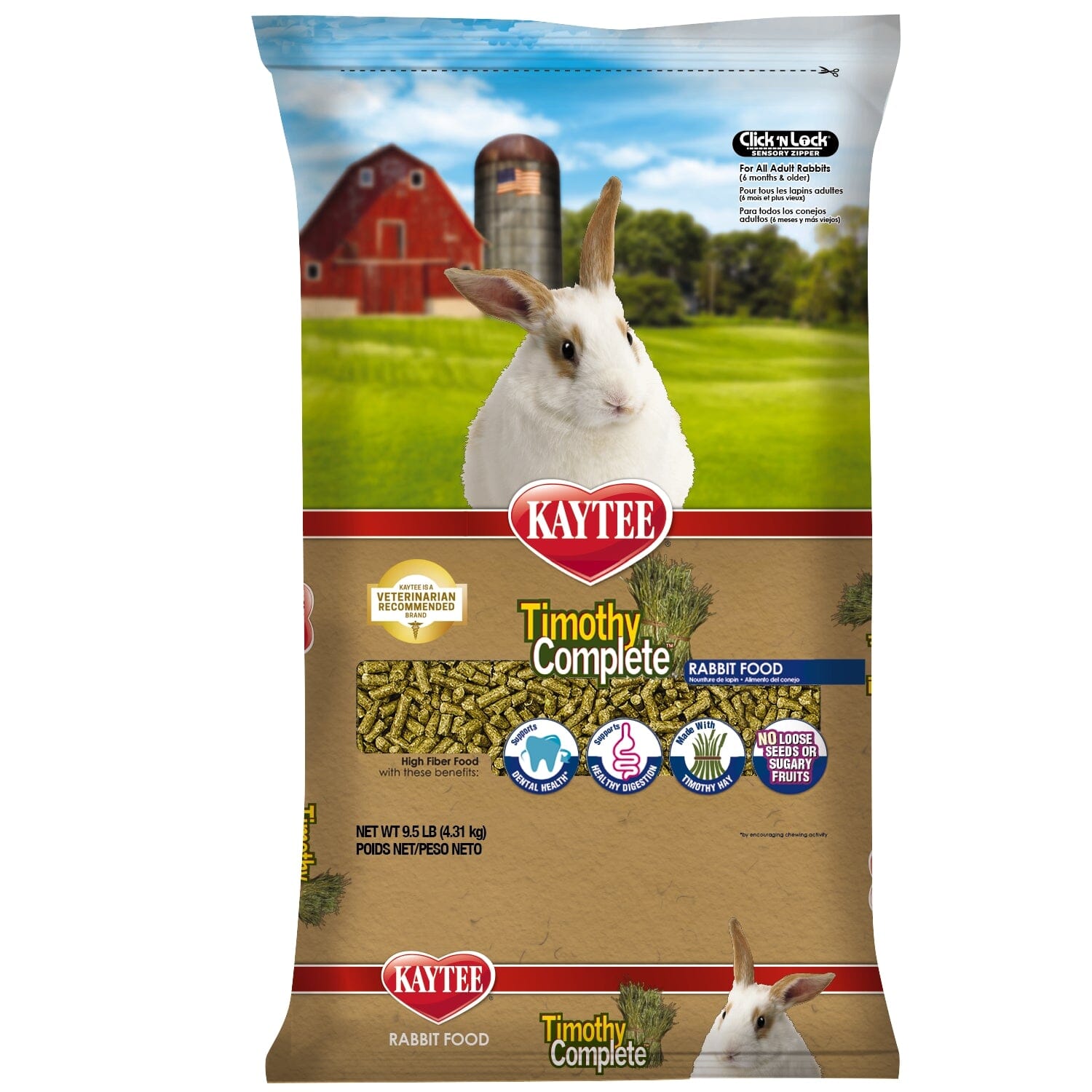 Kaytee Timothy Complete Rabbit Food - 9.5 lb