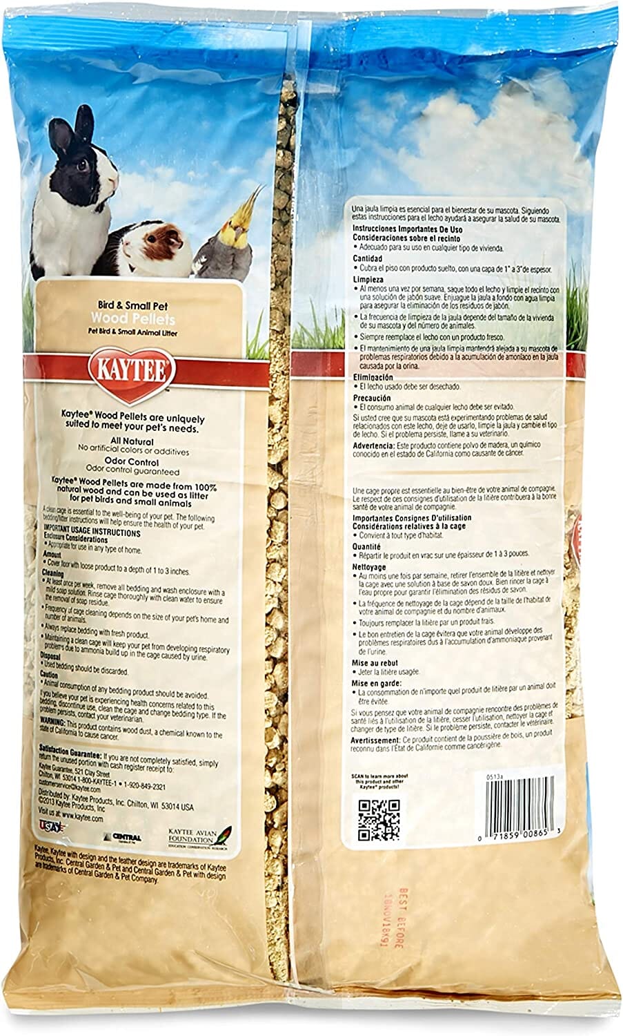 Kaytee Wood Pellets Litter - 8 lb