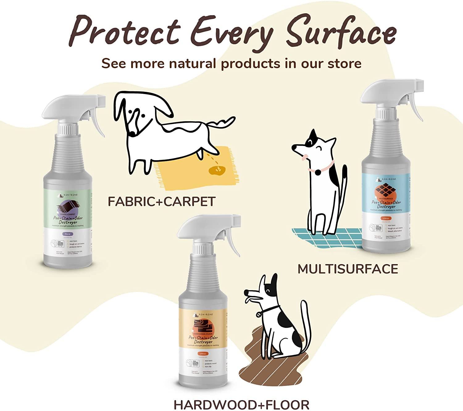 KIN + KIND Pee+Stain+Odor Destroyer (Hardwood+Floor) Citrus Cat and Dog Stain and Odor Remover - 32 oz