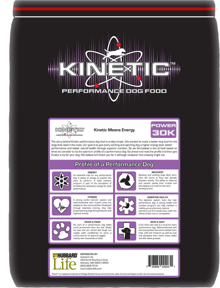 Kinetic Performance Power 30K Formula Dry Dog Food Pet Life