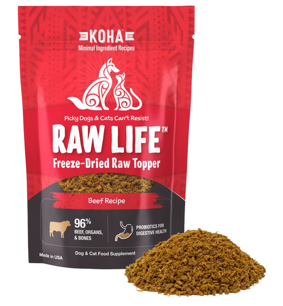 Koha Dog and Cat Grain-Free Raw Freeze-Dried Topper Beef - 8 Oz