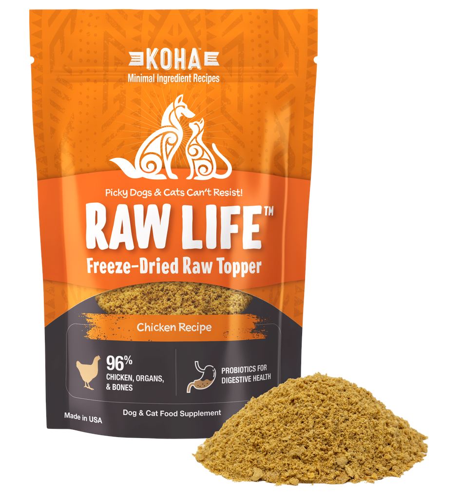 Koha Dog and Cat Grain-Free Raw Freeze-Dried Topper Chicken - 8 Oz