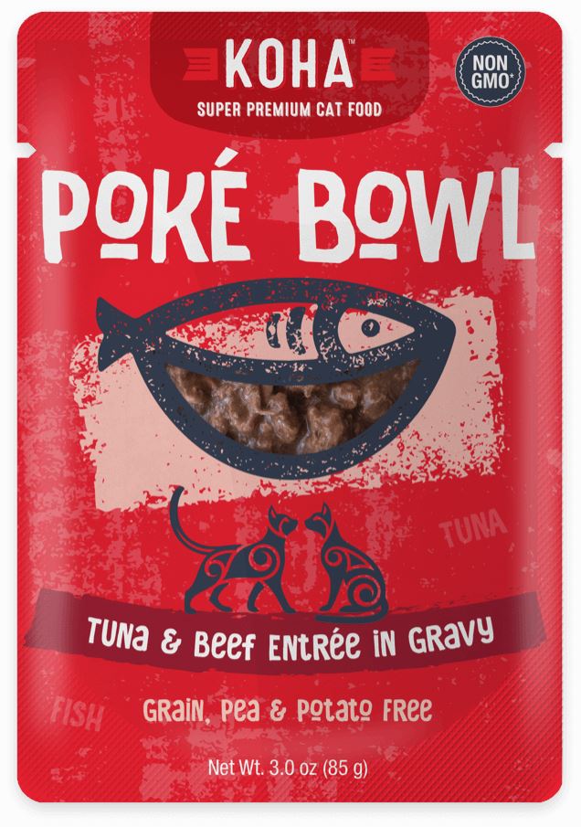 Koha Grain-Free Poke Tuna Beef Wet Cat Food - 3 Oz - Case of 24