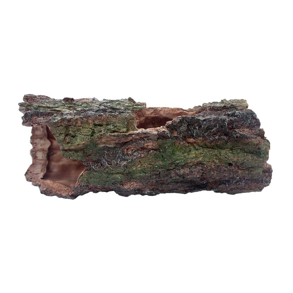 Komodo Forest Log Reptile Hideaway - Brown/Green - Small