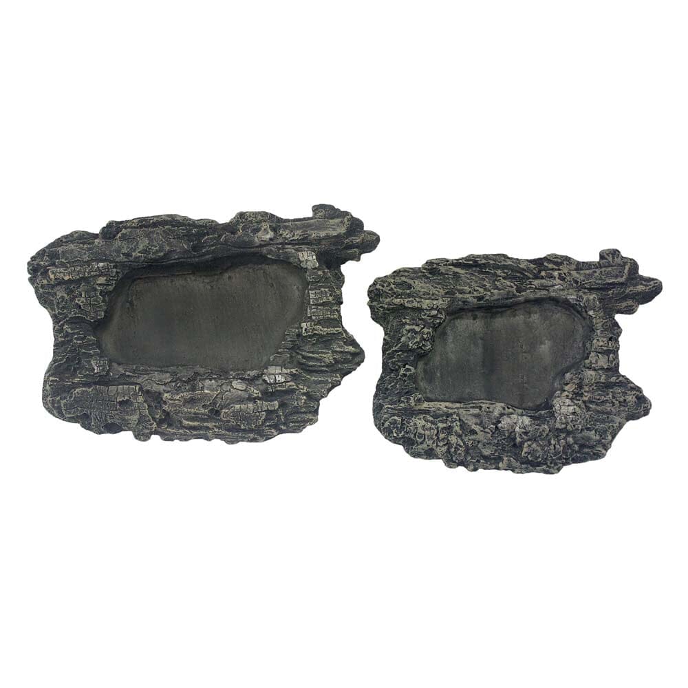 Komodo Habitat Rock Bowl - Black/Tan - Large