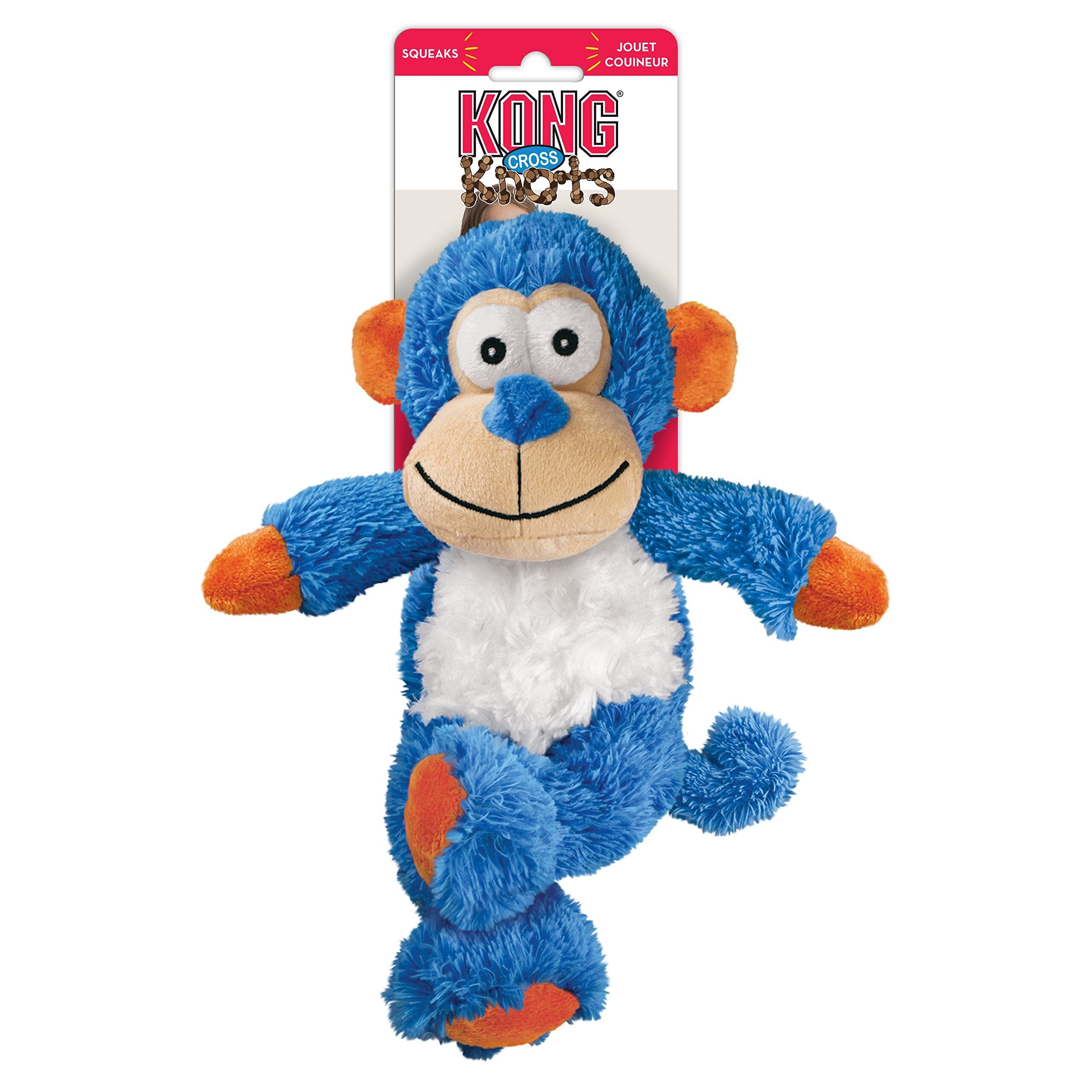 Kong Cross Knots Monkey Plush Dog Toy - Medium and Large