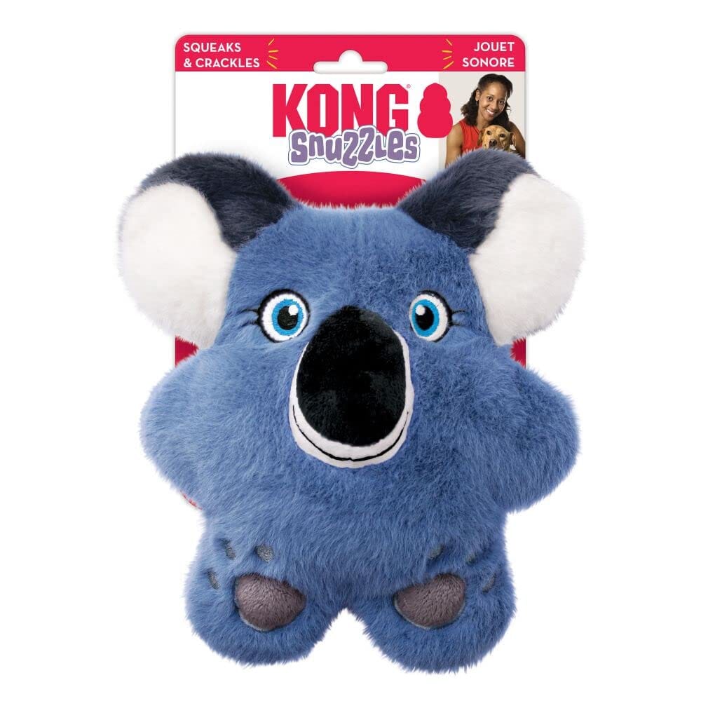 Kong Snuzzles Koala Plush and Squeaker Dog Toy - Blue -  Medium