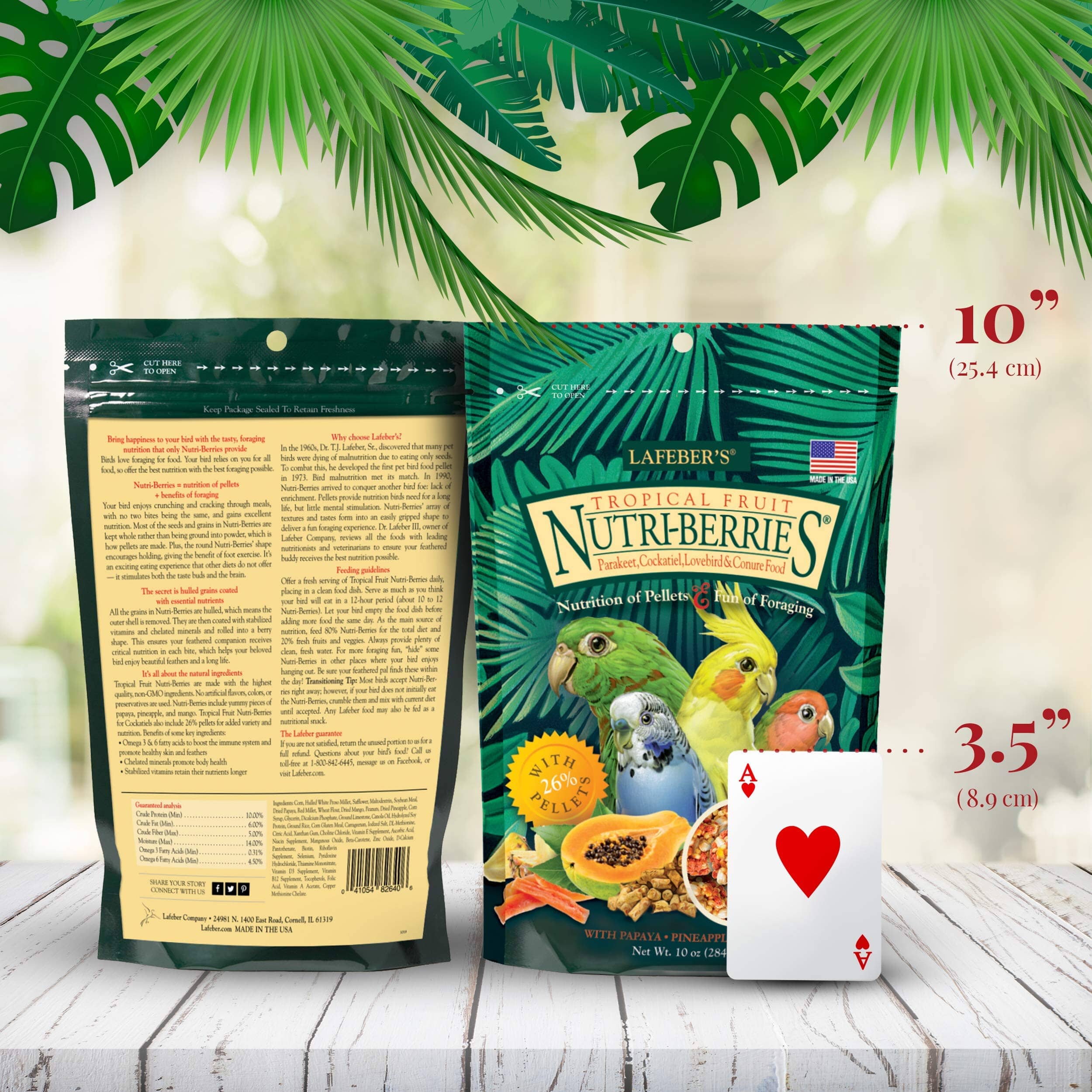 Lafeber's® Tropical Fruit Nutri-Berries for Parakeet, Cockatiels & Lovebirds - 10 Oz  