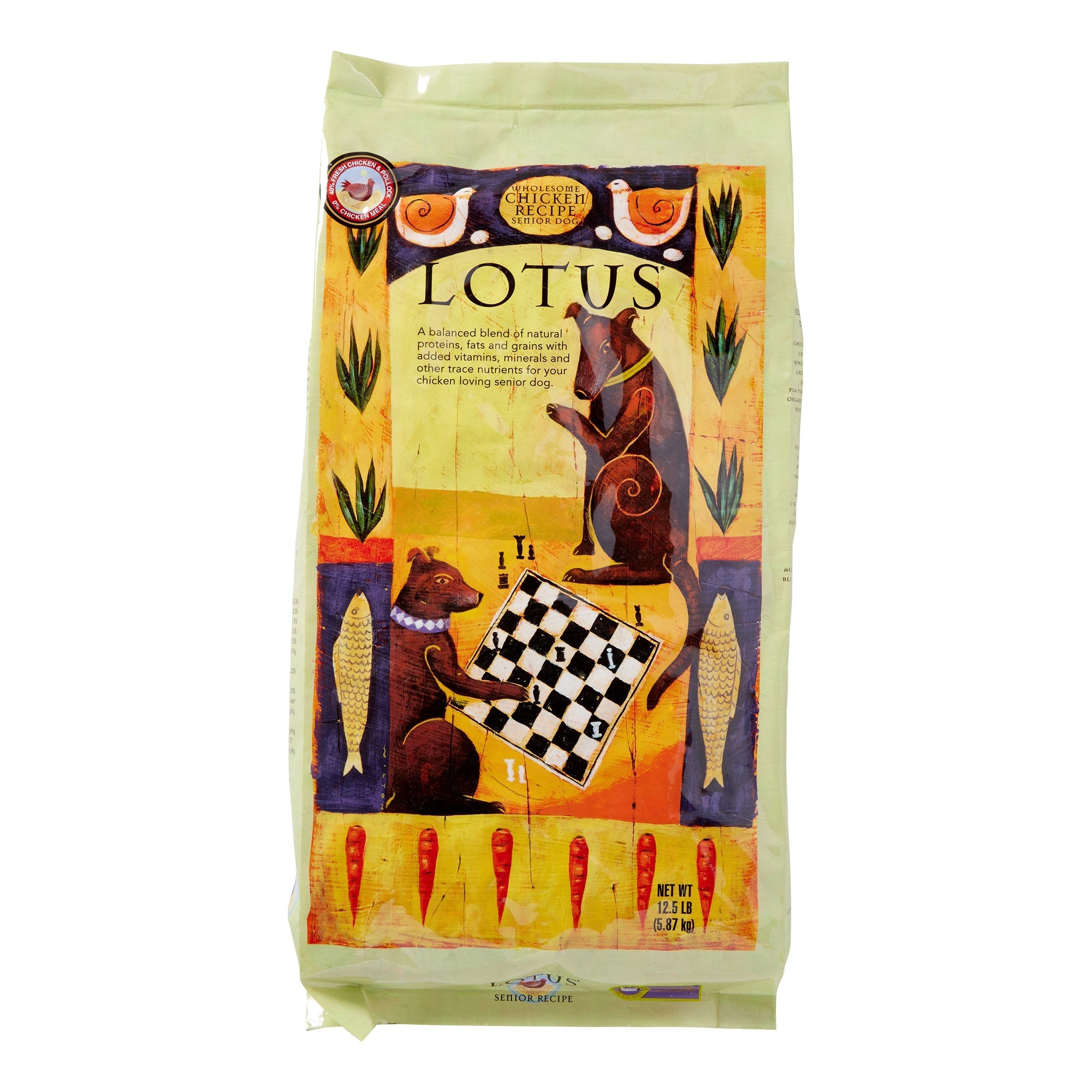 Lotus Senior Chicken Dry Dog Food - 12.5 lbs