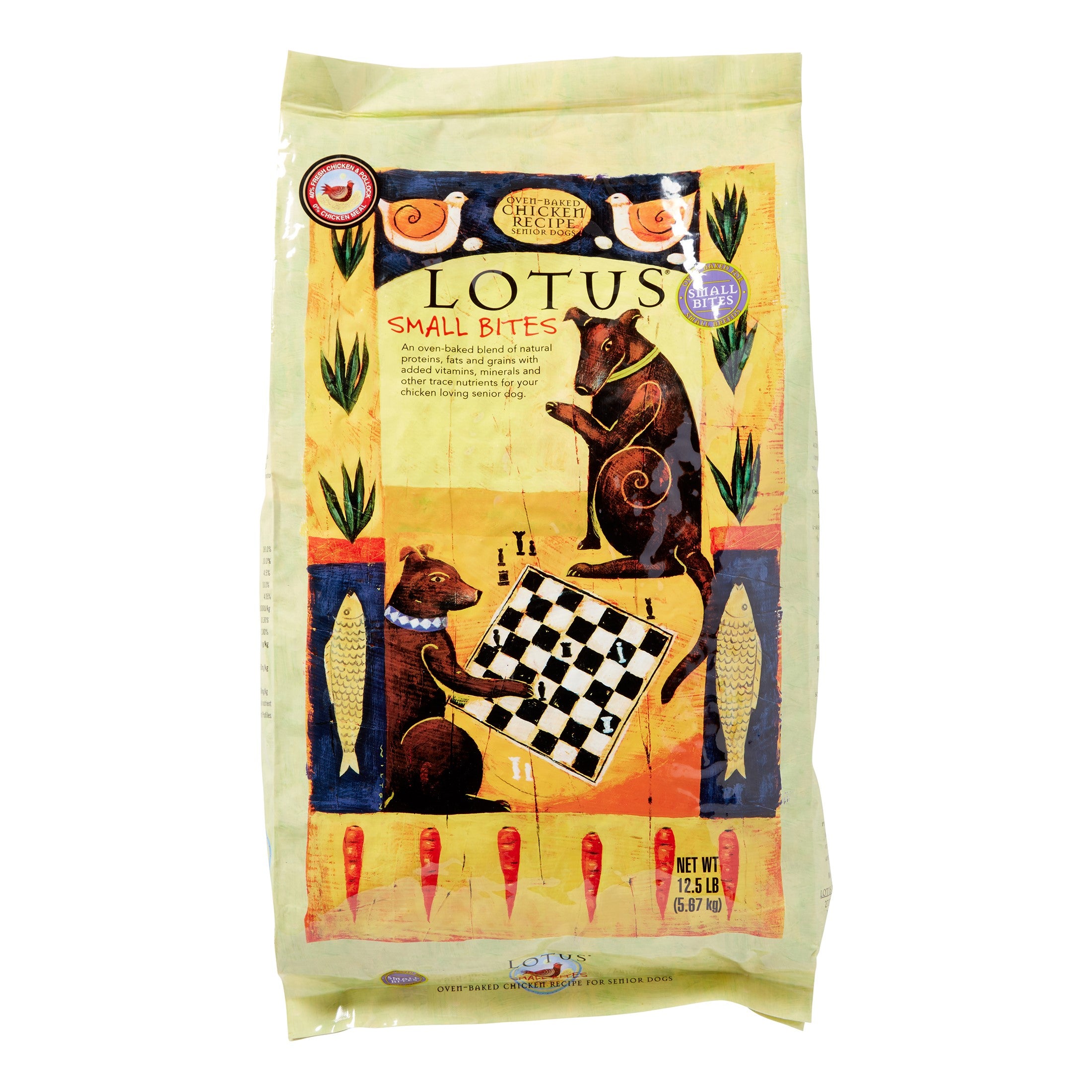 Lotus Small Bites Senior Chicken Dry Dog Food - 12.5 lbs