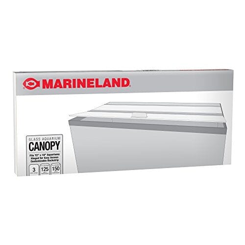 Marineland Rectangular Aquarium Glass Canopy with 2 Braces - 72 X 18 In - 3 Count