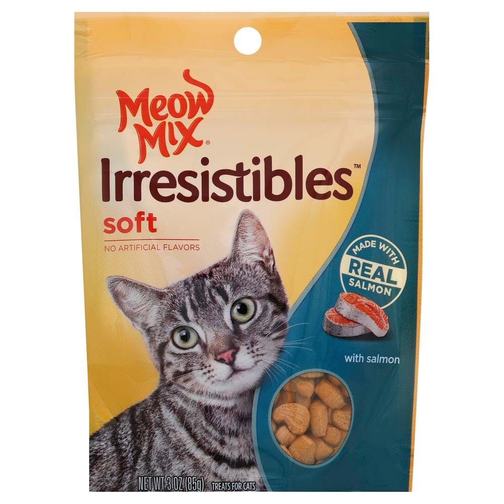 Meow-Mix Irresistibles Soft Cat Treats Salmon - 3 Oz - 5 Pack