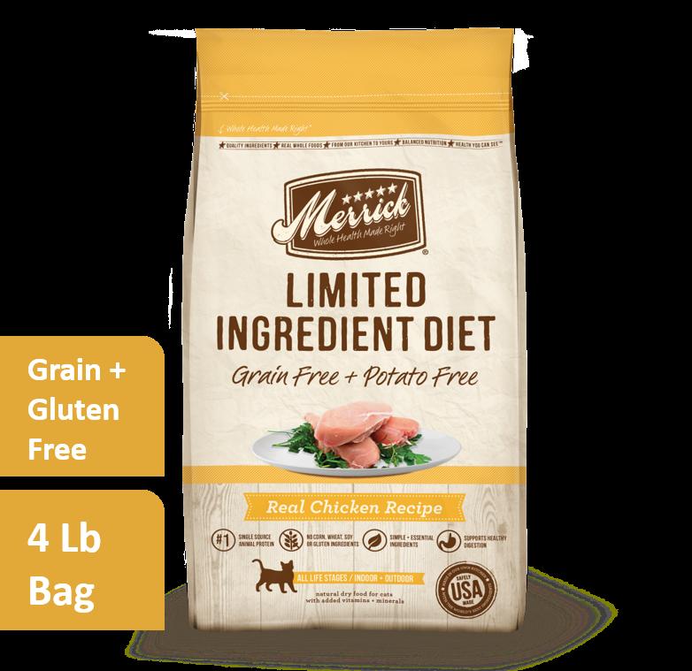 Merrick Limited Ingredient Diet Limited Ingredient Diet Real Chicken Dry Cat Food - 4 lb Bag  