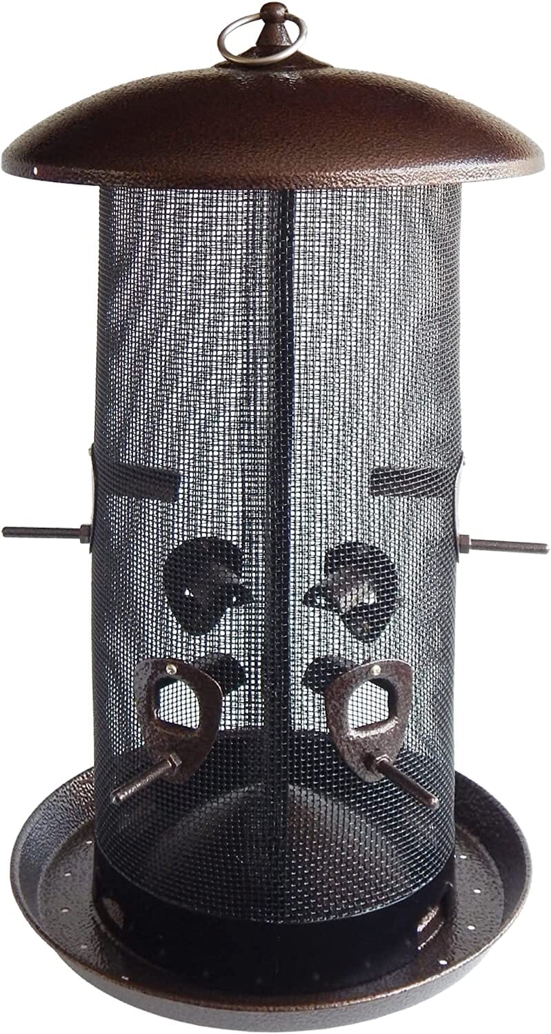 More Birds Combo Sunflower or Thistle Wild Bird Feeder - Copper - 11 Lb Cap