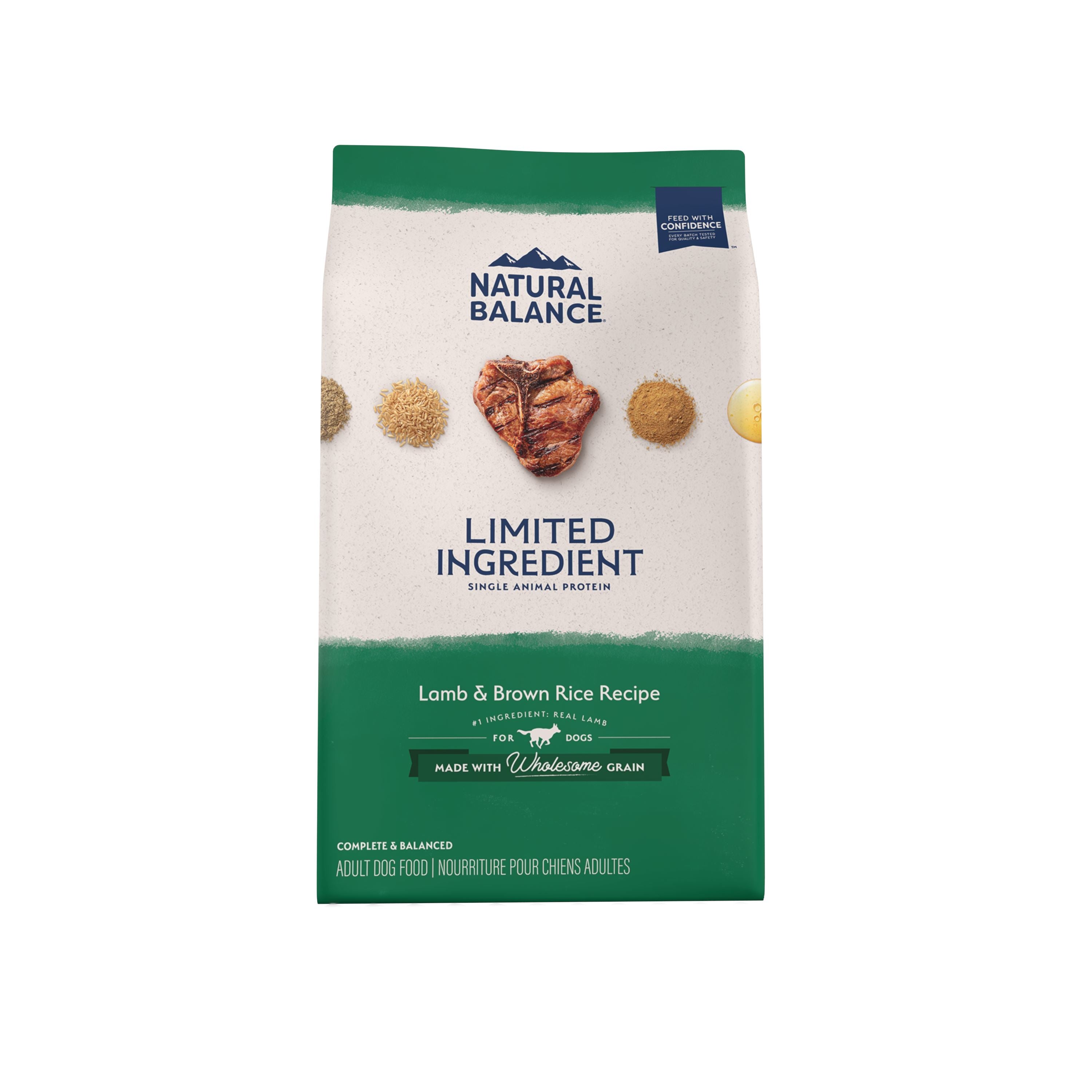 Natural Balance Pet Foods Limited Ingredient Diet Adult Dry Dog Food - Lamb & Brown Rice - 12 lb