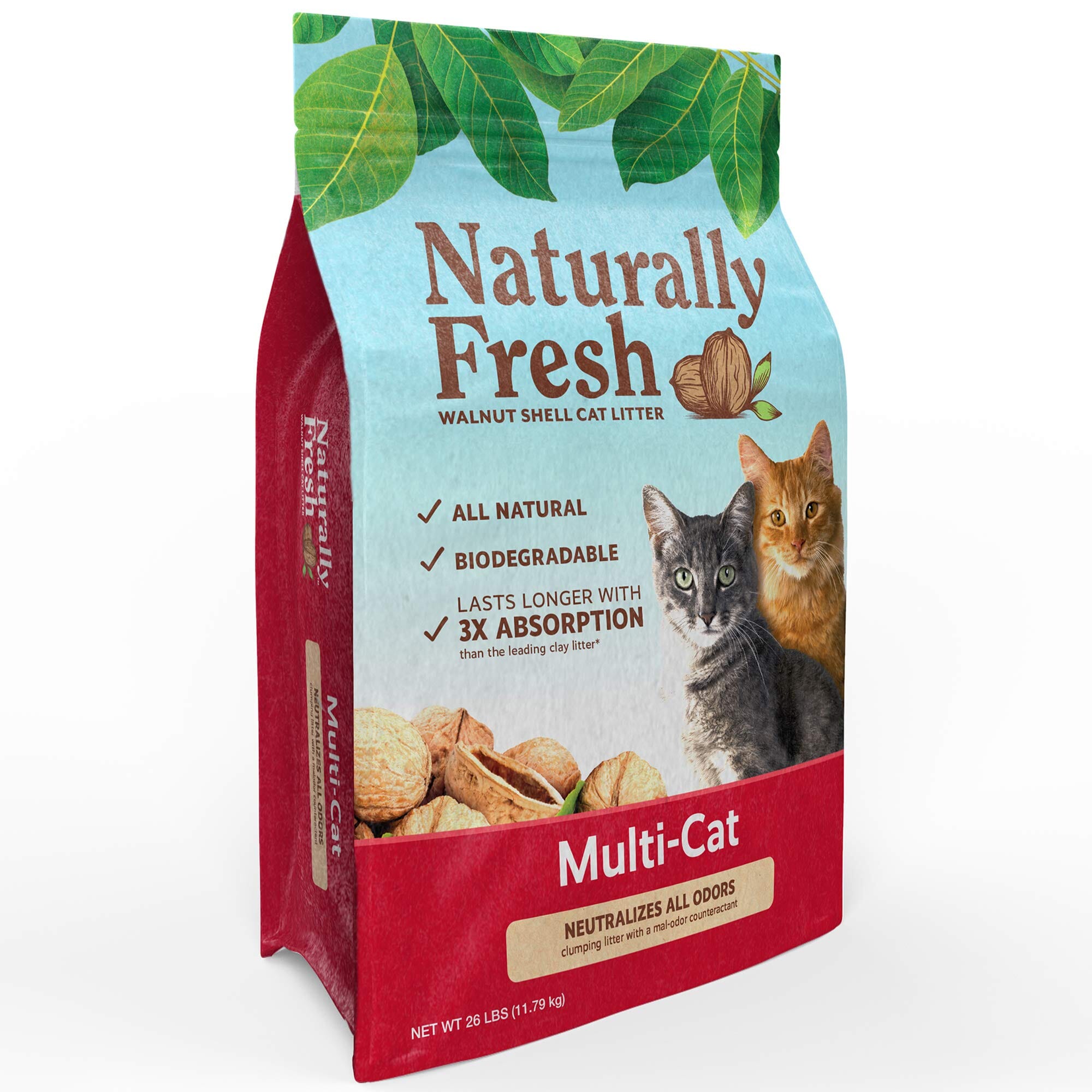 Naturally Fresh® New! Improved Multi-Cat Litter - 26 Lbs