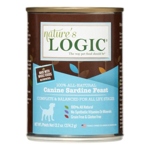 Nature's Logic Sardine Canned Dog Food - 13.2 oz Cans - Case of 12