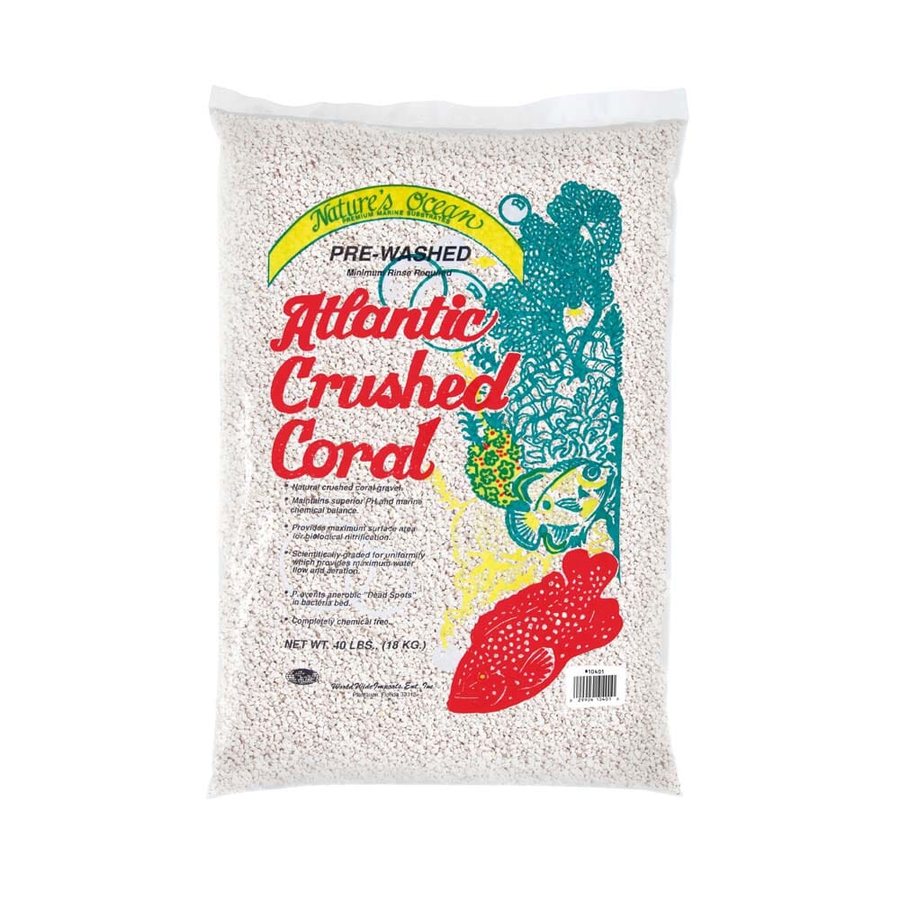 Nature's Ocean Atlantic Crushed Coral Gravel with Aragonite #4 - 20 lbs - 2 Count